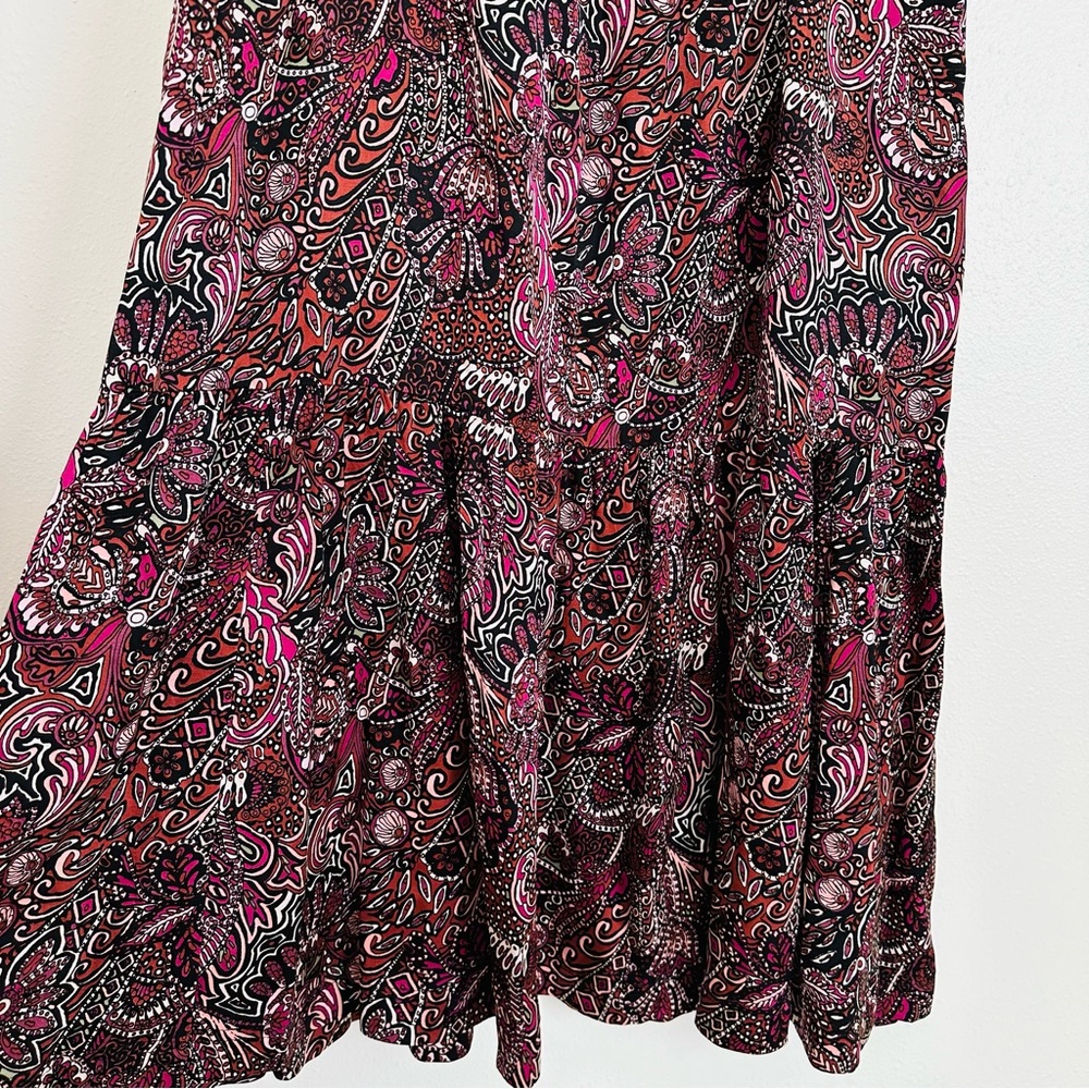 Maeve by Anthropologie Lisabetta Dark Floral Maxi Dress Oversized Boho - Picture 15 of 16
